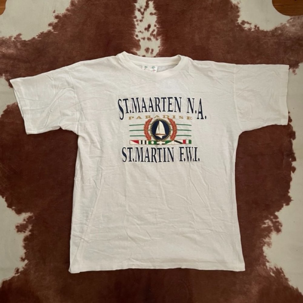 St. Maartin Vintage Perfectly Oversized Vacation Shirt (XXL)